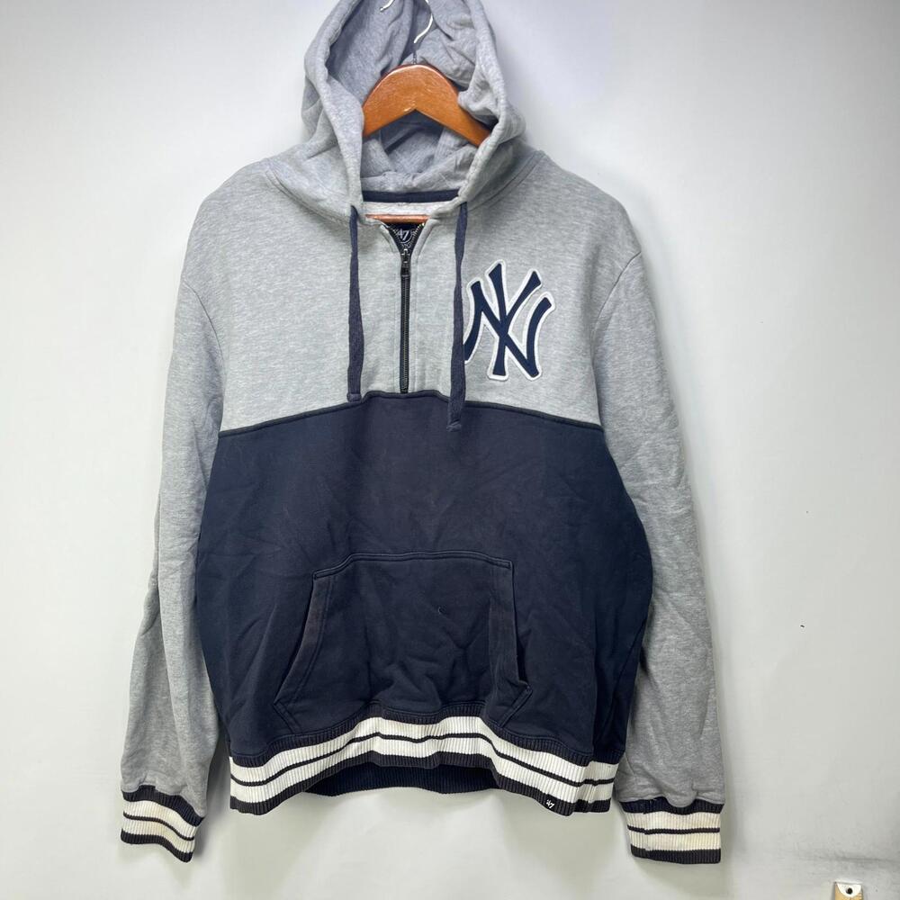 Vintage Y2K New York Yankees MLB Hoodie XL Sun Faded